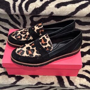 Vaneli Leopard Print Flats with Black Trim